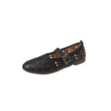 Breakj New Breathable One-Word Buckle With Flat Bean Shoes Single