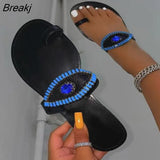 Brown Women Mules Design Beach Sandals Flowers Square Sole Slides Flat Heel Shoes Summer Shell Flowers Open Toe