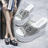 Wedges High Heels Slippers Leisure Summer Sandal Woman Shoes Women Platform Mules Slippers Slip on Outside