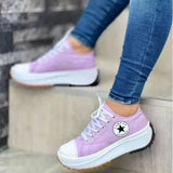 Large Size Strapped Canvas Shoes Women's 2024 New Women's Casual Single Shoes With High Upper And Shallow