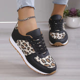 Breakj New Thick-Bottomed Leopard Lace Casual Sneakers Women's Large Size Low-Top Single-Shoe Running