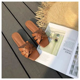 New Women Brand Slippers Summer Slides Open Toe Flat Casual Shoes Leisure Sandal Female Beach Flip Flops Big Size