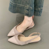 Breakj Fairy Wind Gentle Baotou After The Empty Sandals Spring And Summer New Design Sharp Head Low Heel Temperament French Single