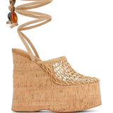 Breakj Wood-Grained Waterproof Table Fishing Net Sandals Women's Summer Wear 2025 New
