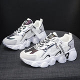 Women Sneakers Casual Platform Shoe2023 Fashion Korean Women Chunky Sneakers Platform Autumn Breathable Mixed Colors Women