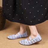 Breakj New Breathable One-Word Buckle With Flat Bean Shoes Single