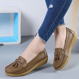 Women Shoes 2023 Spring Autumn Flats Leather Breathable Moccasins Women Boat Shoes Ballerina Ladies Casual Shoes Zapatos