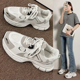 Breakj Old Dad Shoes Women 2025 Spring And Summer New Mesh Breathable Thick Background Anti-Slip Light Student Running