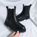 Breakj Size Autumn And Winter Martens 45 Men's Korean Chelsea Men's Boots 46 British Wind And Velvet High Top Shoes