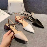 Breakj Summer New Women's Fairies Coarse Heel One-Word With The Back Of The Air Cool Evening Shoes Single