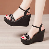 Word With Ultra-High Heel Sandals For Women In 2023, The New Fashionable Thick-Soled Waterproof Table Open Toe Size