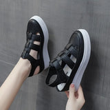 New Thick-Soled Baotou Sandals Hollowed-Out Velcro Leisure Sandals Large Size Fashion All Kinds Of Women's