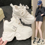 Breakj Inner Height Of The Old Dad Shoes Women's Thick Soles 9Cm 2025 Summer New Small Casual Small White Women