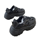 Breakj Summer New Thick Bottom Breathable Single Loose Cake Old Dad Shoes Sports And Kitten Leg White Shoes Women