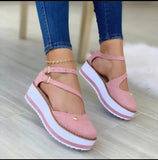 Women's Sandals Tassel Casual Style Women's Shoes Women's Flat Shoes Summer Vulcanized Shoes Solid Color Thick