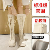 Breakj Boots Women's New Knight Boots In Autumn And Winter 2023 Are Thin British Style Martin Boots But Knee