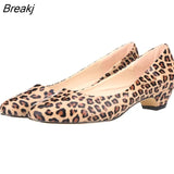 dignified Women's Round Toe Casual Shoes PU Leather Low Heels Pumps Flat wedding shoes