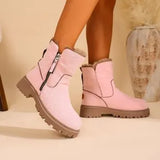 Breakj Boots Autumn And Winter New Large Size Side Zip Hair Anti-Slip Waterproof Plus Thick Low-Tight Cotton