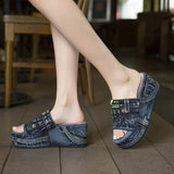 Jeans Wear Women's Shoes Bottom Waterproof Platform Cool Drag Women 2023 New Summer High Heel Fashion Slippers