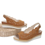 Breakj New Summer Women's Slope Sandals Large Thick Bottom Slope And Fish Mouth Sandals Belt