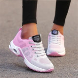 Autumn and Winter Women’s Mesh Lace Up Breathable Sneakers Lightweight Versatile Outdoor Casual Couple Shoes Zapatos