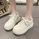 Shoes Girls Leisure 2023 Autumn New Round Head Leather Face Single Shoes Wear Casual Sports Small White Shoes