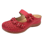 Breakj Burst Summer Cave Shoes Women Retro Comfortable Slope With Slippers Round Head Soft Leisure Flowers Women Cool