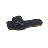 Women Slippers 2021 Hot Women Weave Slippers Flat Shoes Fashion Leisure Shoes Blue Beach Shoe Charm Office Women