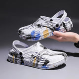 Breakj Summer Sandals Men Summer Wearing Beach Leisure Slippers Breathable Soft Bottom Men's Baotou Hole Cold
