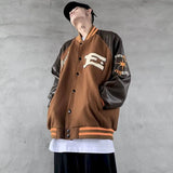 American Retro Stitching Baseball Uniform Jacket Men Baseball Clothes Women Hip-hop Trend Oversize Casual