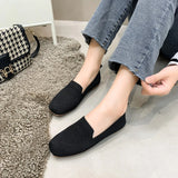 Breakj Red Large-Size Breathable Flying Shoes 2023 Summer New Women's Shoes Shallow Lazy Shoes Bean