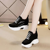 Breakj Red High-Gtong Women's Shoes Single Shoes 2025 Autumn New Korean Version Of The Fashion Thick-Bottomed Cake Trend Casual Sports Shoes