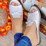 Women Shoes Sandals Bowknot Sandals Woman Hollow Out Women Shoe Slip On Women Sandals Slipper Plus Size Zapatillas