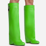 Breakj Autumn And Winter New Locking Slope With Ladies Boots High Heel Tip One-Legged Women's