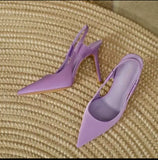 Heels Women's Spring 2023 New Cloth Face Pointed Single Shoe With Skirt Tou Women's