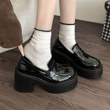 Breakj Out-Of-Home Temperament Thousands Of Gold Wind And Happy Shoes 2025 Women's New French Round Head Casual Mary Treasure Shoes