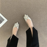 Breakj Spring And Autumn New Soft-Soled Tip Flat-Soled Single Shoes Women's Fashion Bean Shoes Light Mouth Fairy Wind Gentle