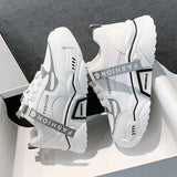Reflective Platform Sneakers Women Shoes Korean Lace Up Sport Chunky Sneakers Mixed Color Women's Casual Vulcanize