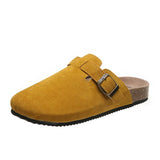 Breakj Boken Baotou Half Dragged A Foot Pedaled Sandals Women Wear Round Head Half-Dragging
