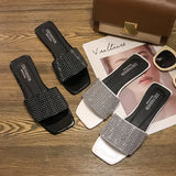 Breakj Flat Slippers Female One Type One Foot Pedal Pure Color Fashion Beach Sandals Women's