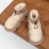 Winter Cotton Shoes for Women Down Waterproof Lightweight Snow Boots Female Thick Bottom Keep Warm Plush Ankle Boots
