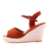 Breakj Fashion Mary Treasure Fish Mouth Slope Sandals Round Head Waterproof Table Rope Heel Sandals