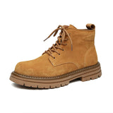 Breakj Men's Outdoor Travel Boots Yellow Platform Boots
