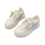 Shoes Girls Leisure 2023 Autumn New Round Head Leather Face Single Shoes Wear Casual Sports Small White Shoes