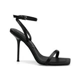 Fall Behind! Thin-Heeled Strapped Sandals Summer 2024 Temperament Socialite Square Toe With High