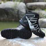 Breakj Outdoor Snow Boots High Help Plus Velvet Hiking Shoes Anti-Slip Thick And Lightweight Climbing Men's Cotton