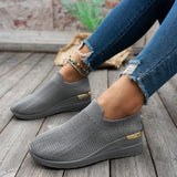 Breakj Women's Shoes In The Spring And Summer Of 2025 New Flying Mesh Shoes Children Leisure Sports Slopes And Thick-Soled Single