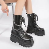 Breakj Martin Boots Women 2025 Autumn/Winter New Fashion Pine Paste Bottom Chain