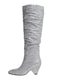 New Women's Boots Shining Rhinestone Knee Boots European and American Fashion Sexy Boots Banquet Party