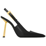 Stiletto Heels Women Pumps Patent Leather 2024 Summer Designer Mule Sandals Elegant Sexy Office High Heels Women